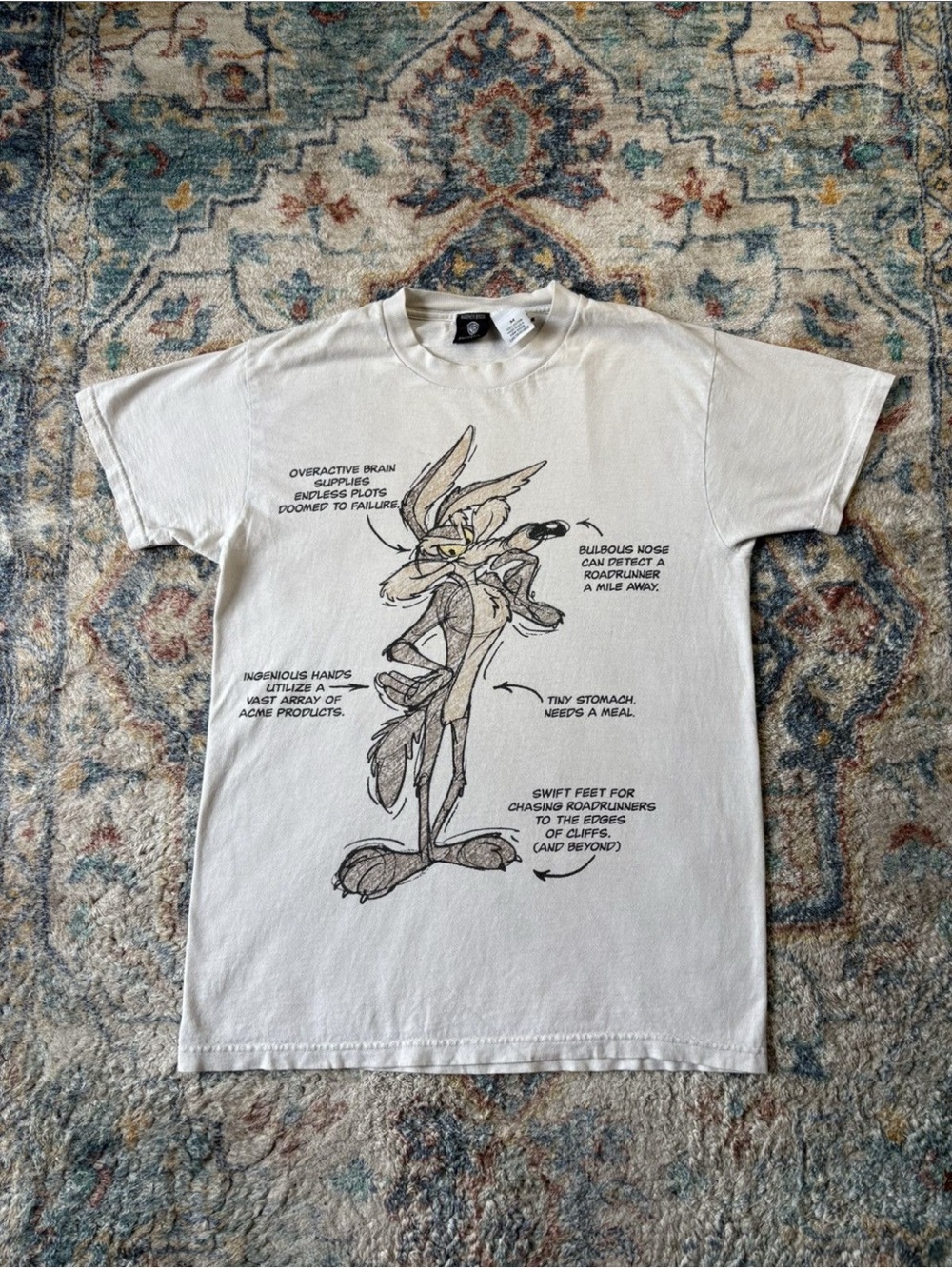 Vintage Warner Bros Wil-E Coyote Features T-shirt Medium
